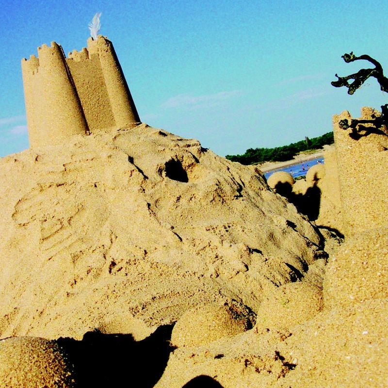 Sandform Burgtor mit Turm - blau