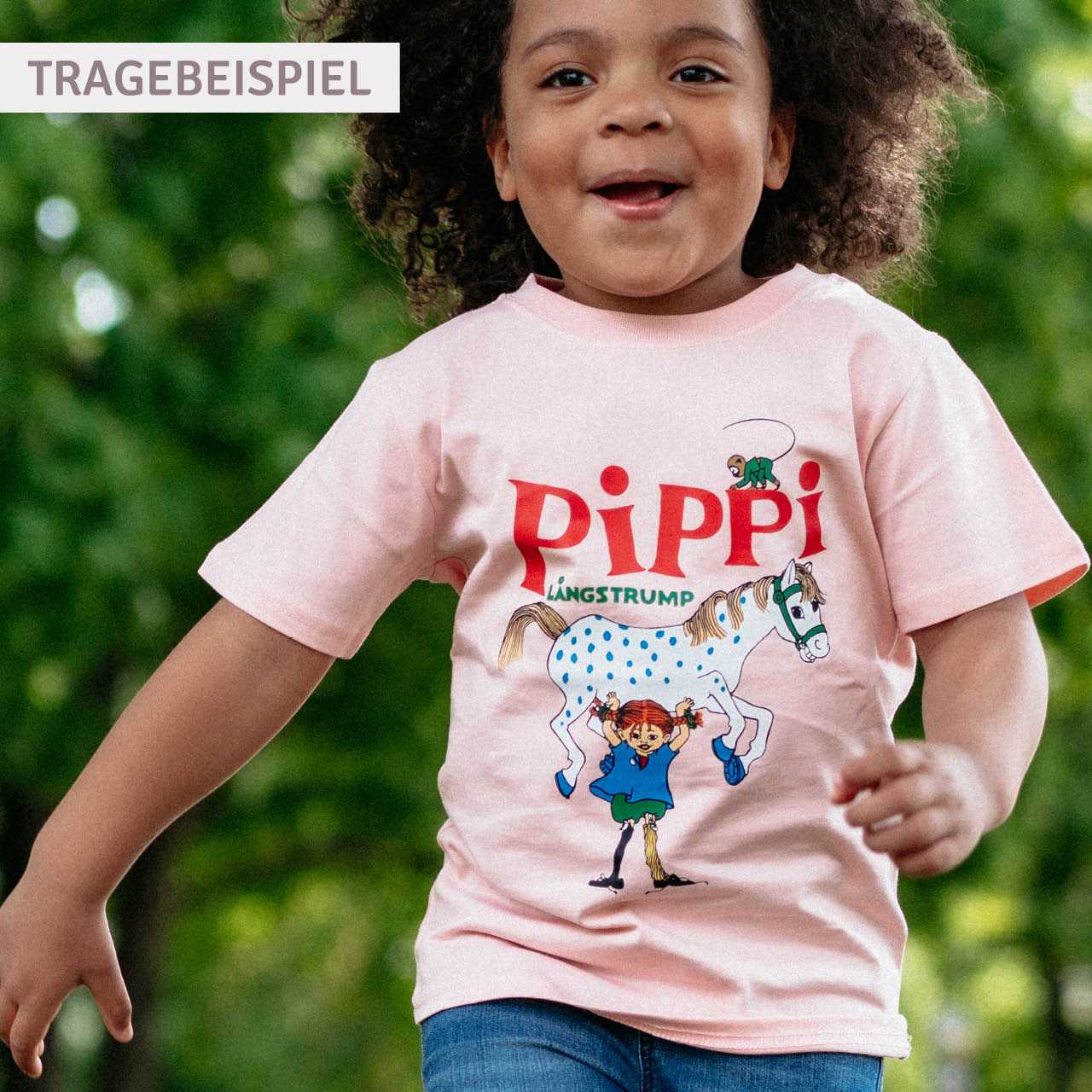 Shirt kurzarm Pippi Langstrumpf grün