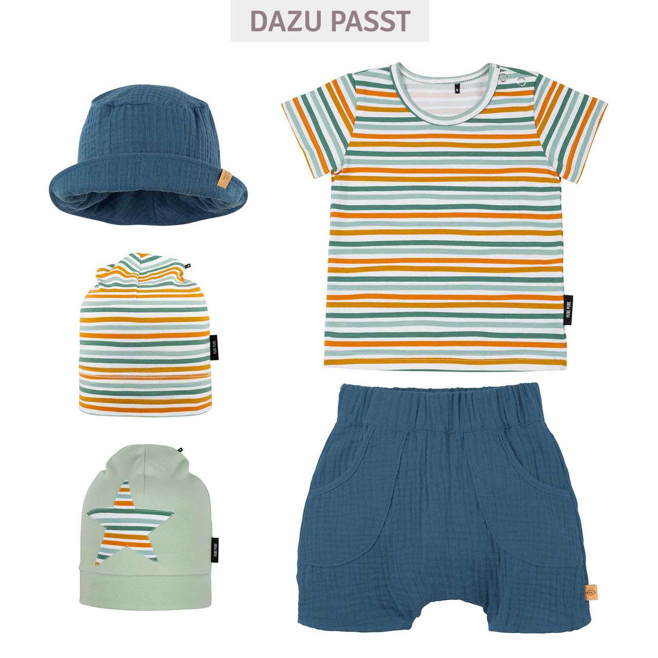 Baby Shorts Musselin blau