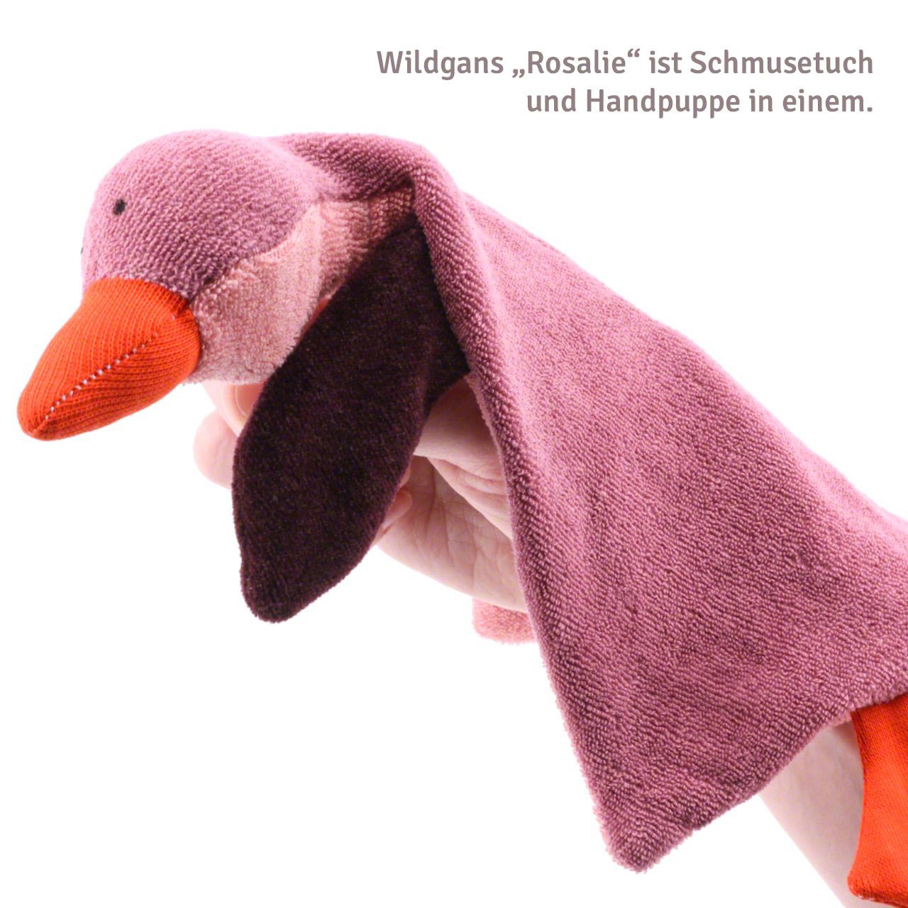 Bio Schmusetuch & Handpuppe Gans „Rosalie“