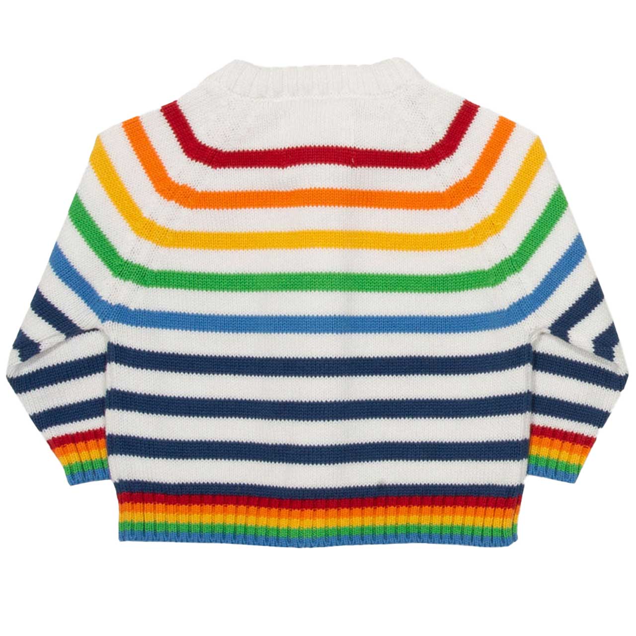 Hochwertige Strickjacke Regenbogen-Design