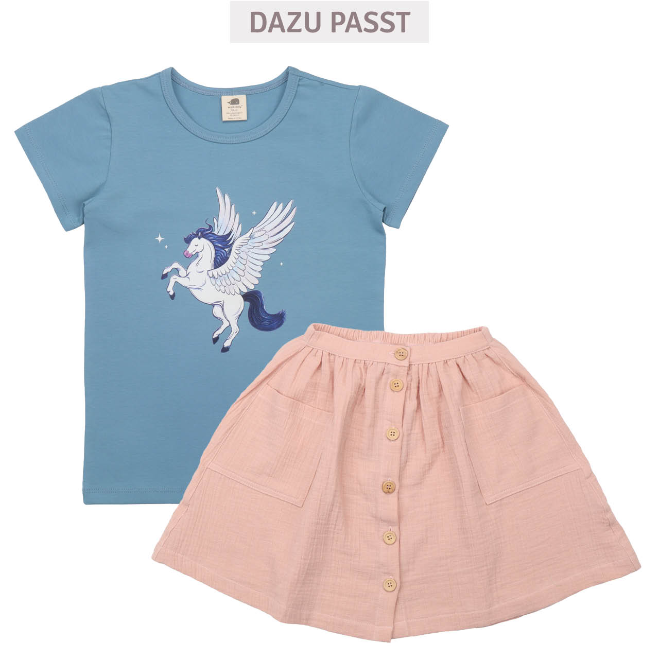 Pegasus Shirt kurzarm hellblau