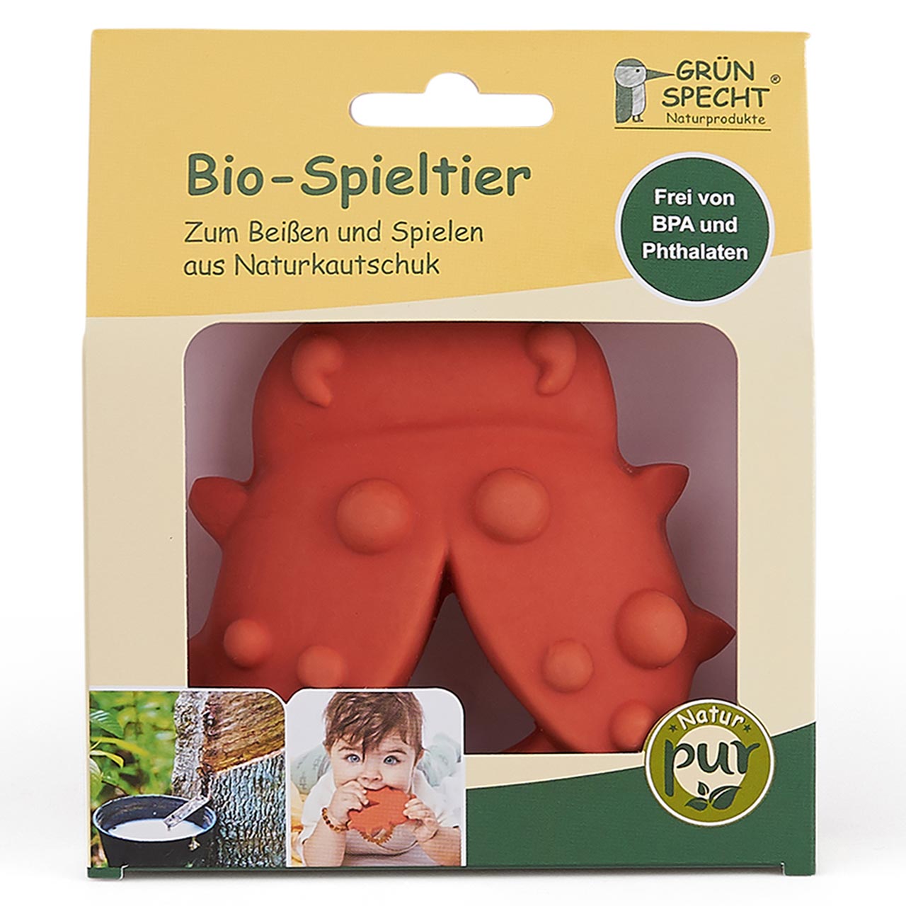 Bio Spieltier Marienkäfer – Greifling aus Naturkautschuk