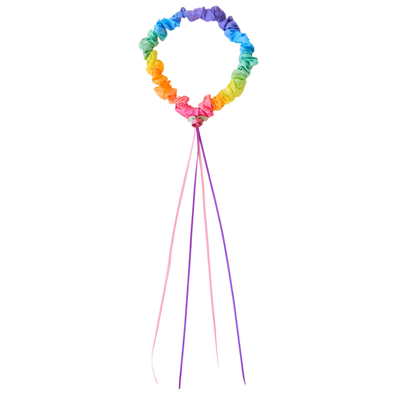 Regenbogen Haarkranz aus Seide