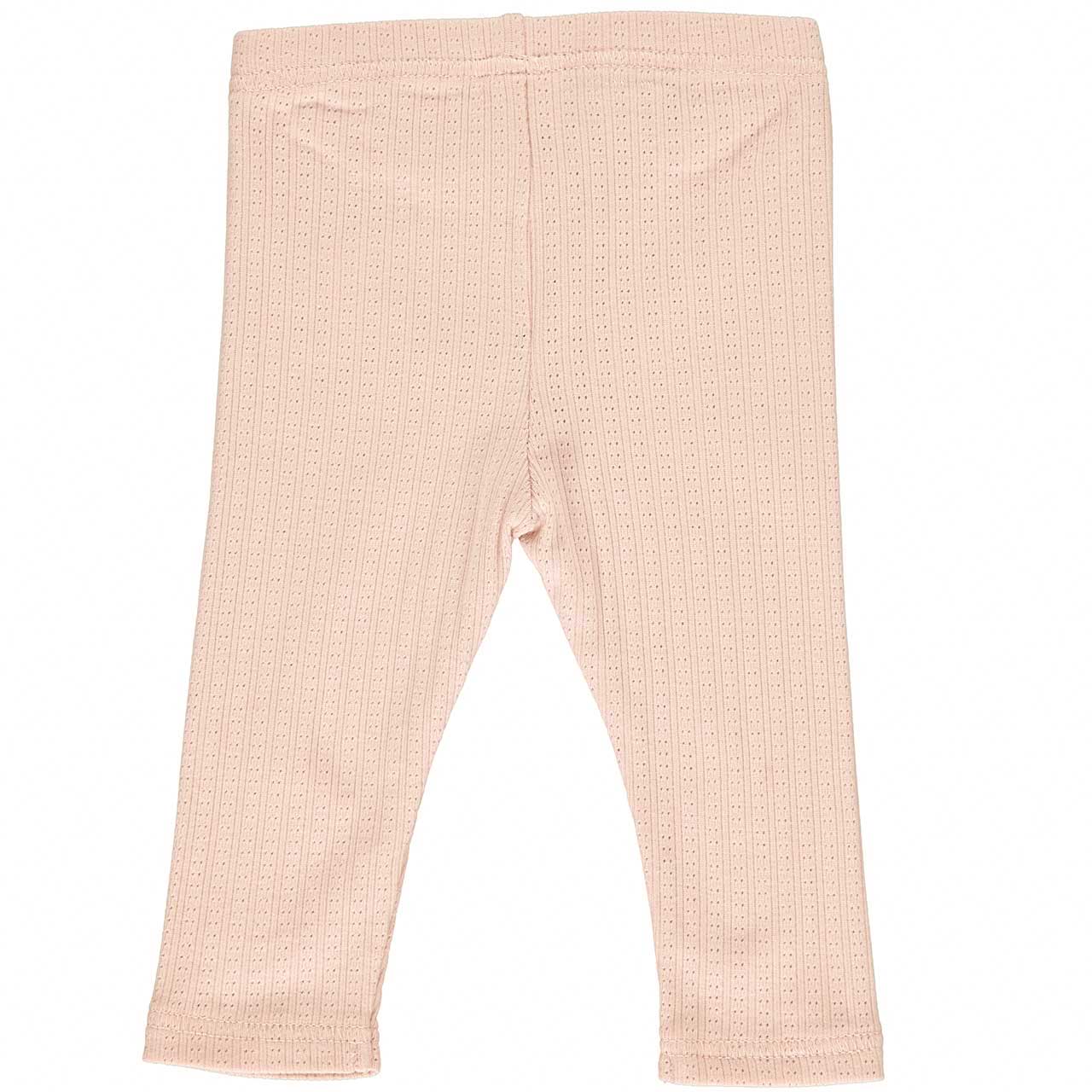 Edle Pointelle Leggings rosa