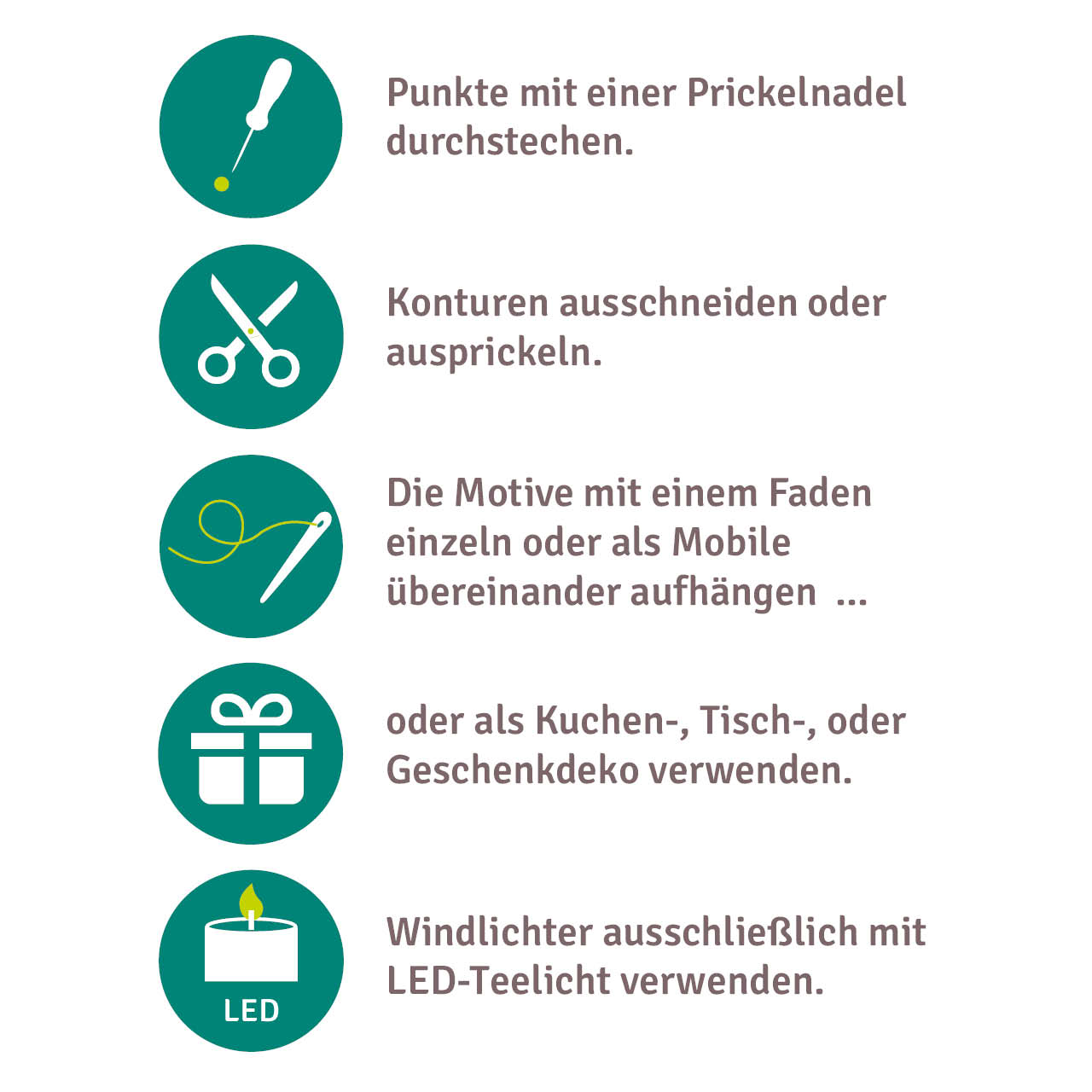 Prickelvorlagen Herbst – 10 Bögen aus Recyclingpapier