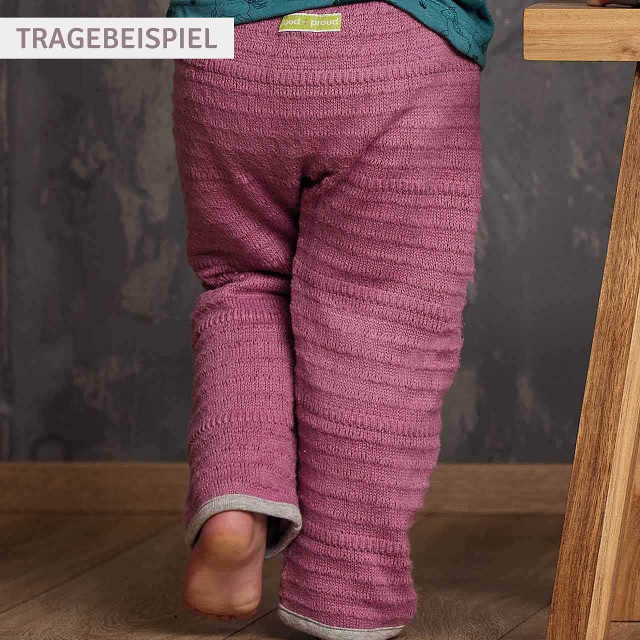 Dehnbare Strick Wendehose marine