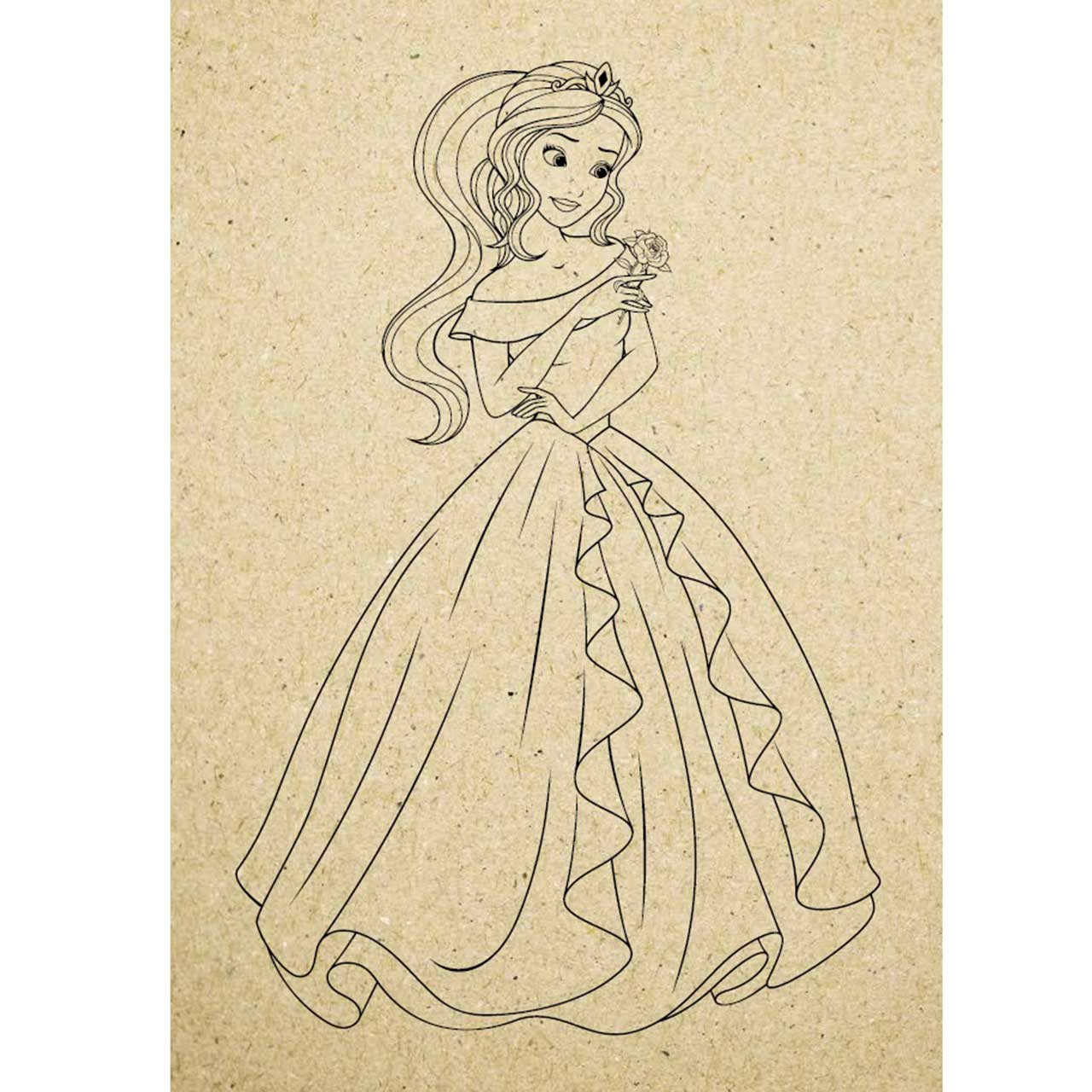 Mein Graspapier Malbuch - Prinzessin