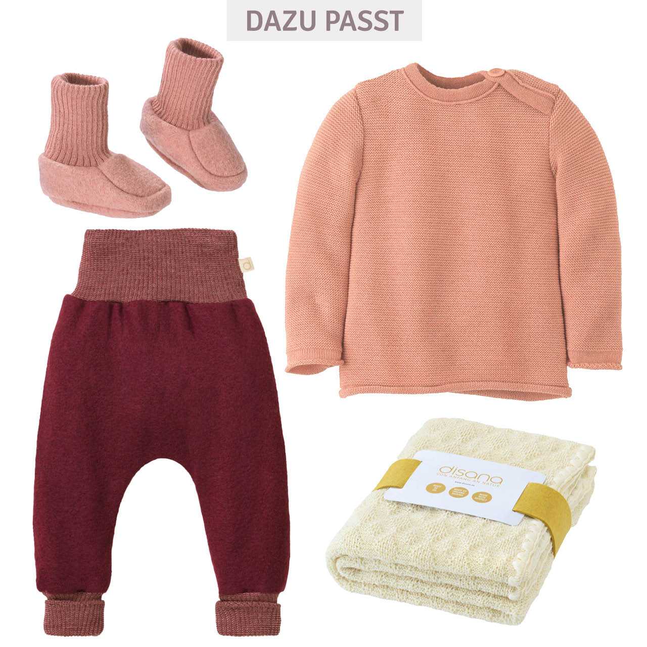 Baby Pullover Schurwolle rosa