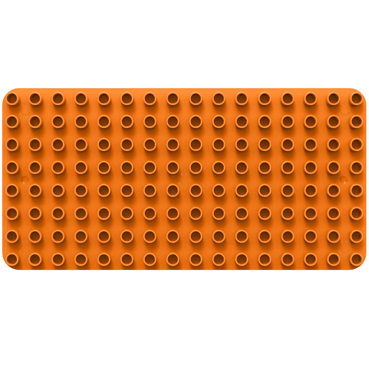 Bauplatte für Stecksteine – Basisplatte orange 12,5x25 cm