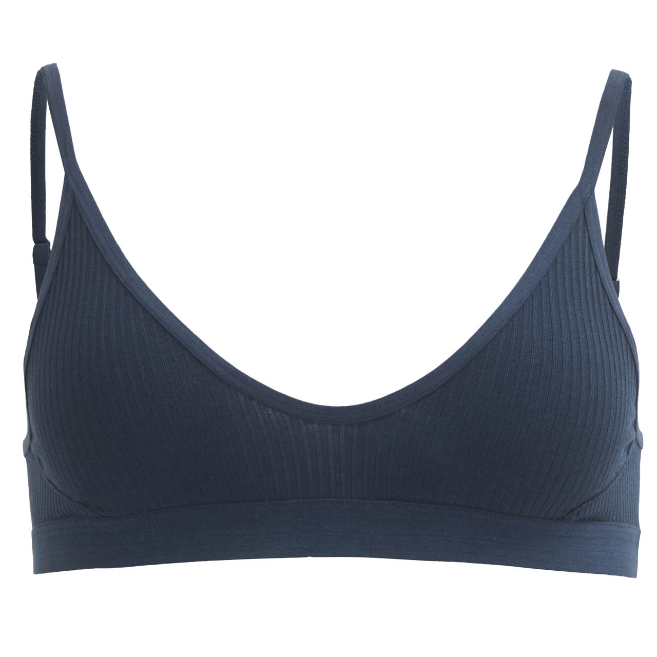 Damen Bralette dunkelblau Rippe