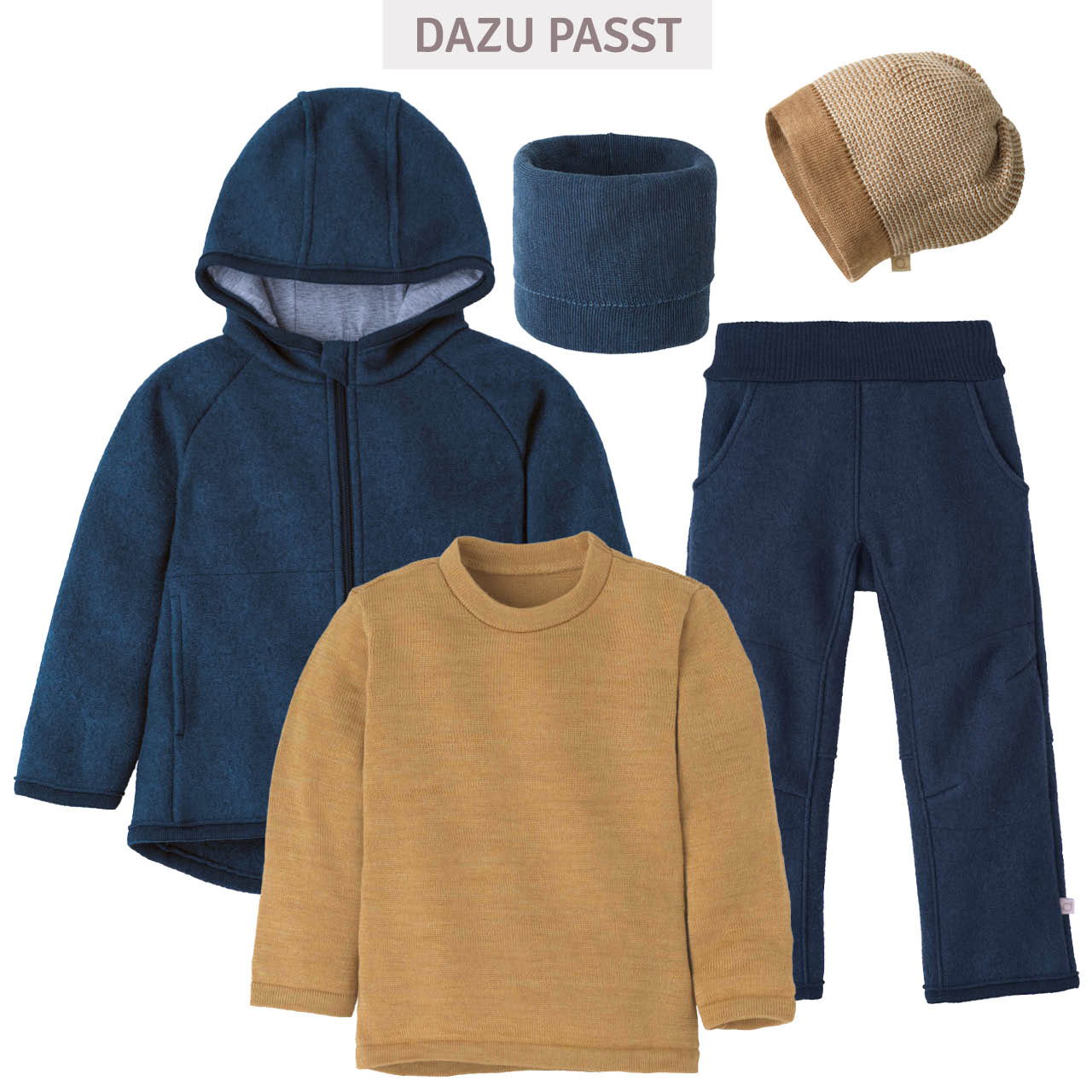 Walkjacke mit Reissverschluss indigoblau