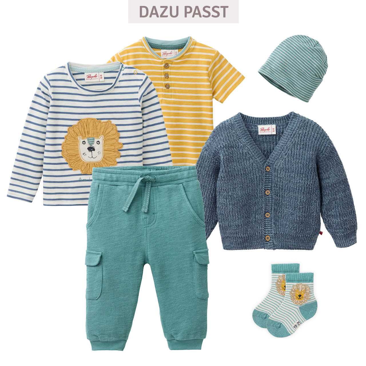 Wende Beanie Savannentiere dunkelblau