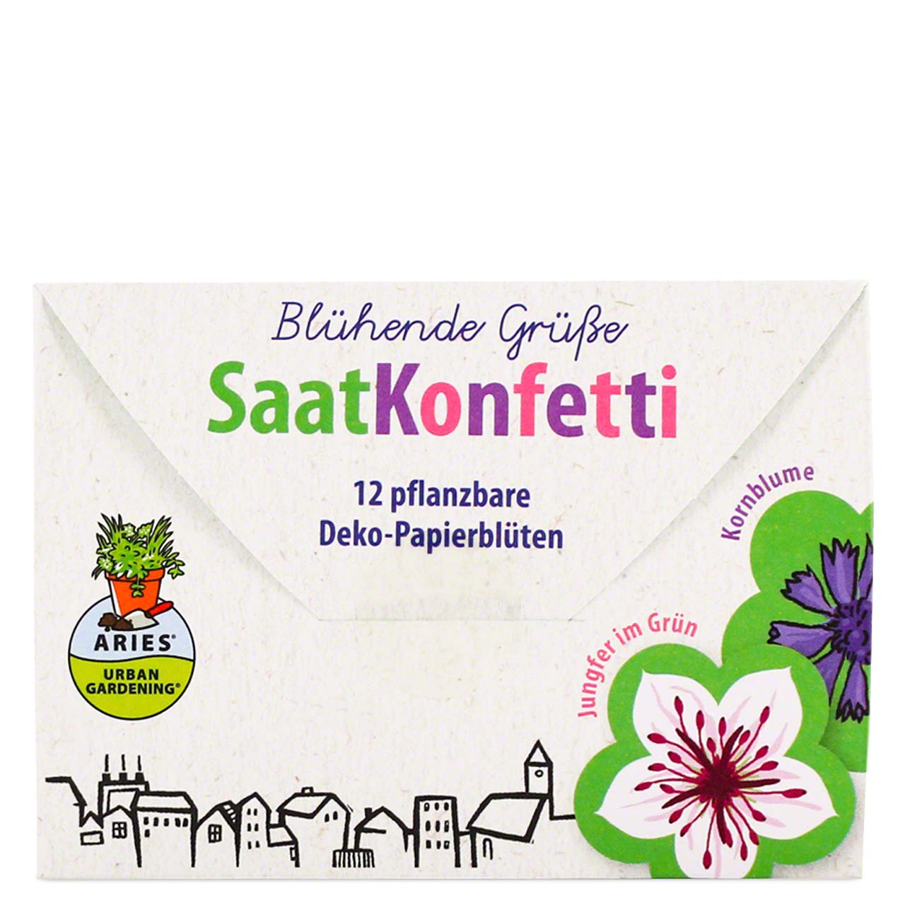 SaatKonfetti 12 Stück – Bio Saatgut Blühende Grüße