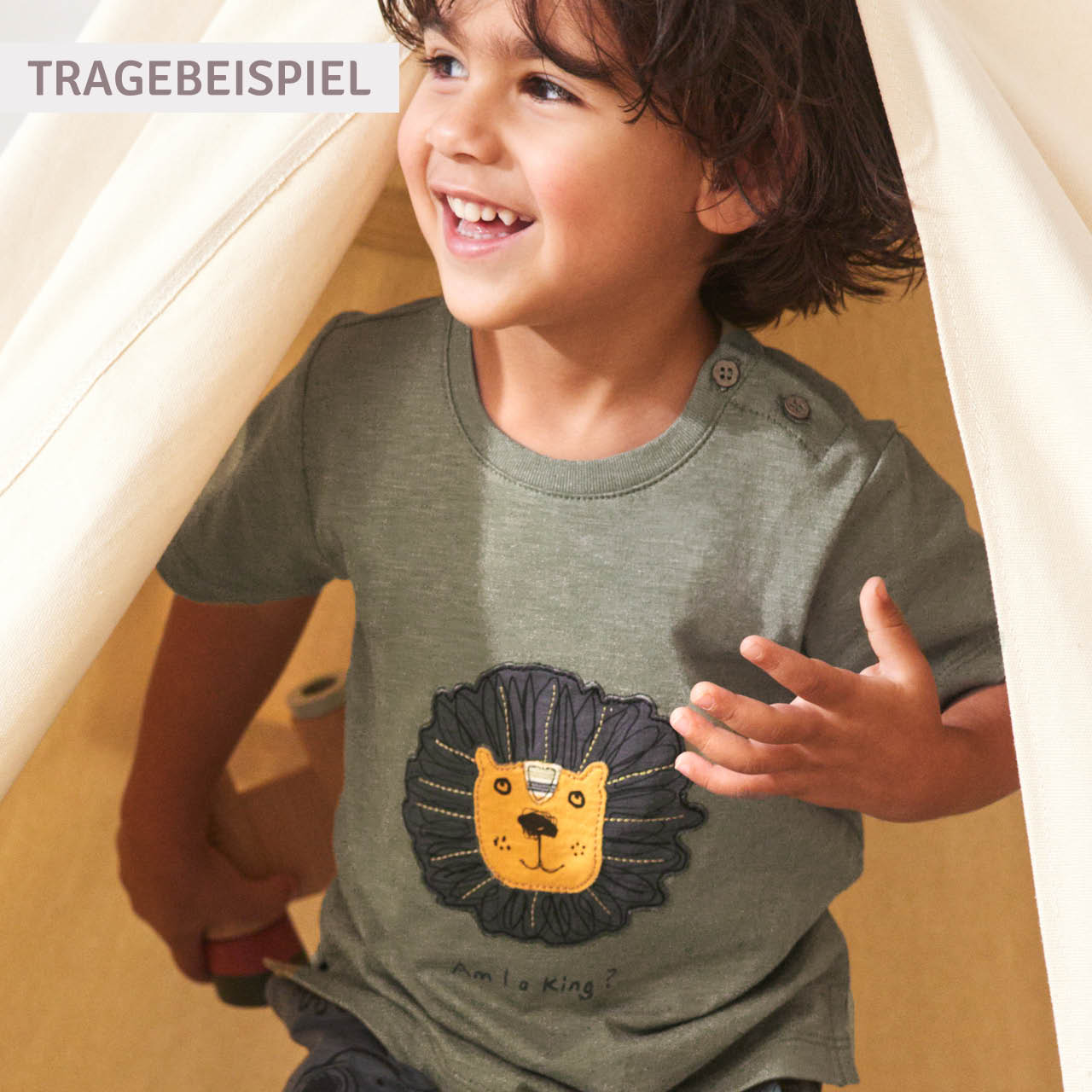 Lockeres T-Shirt honiggelb gestreift