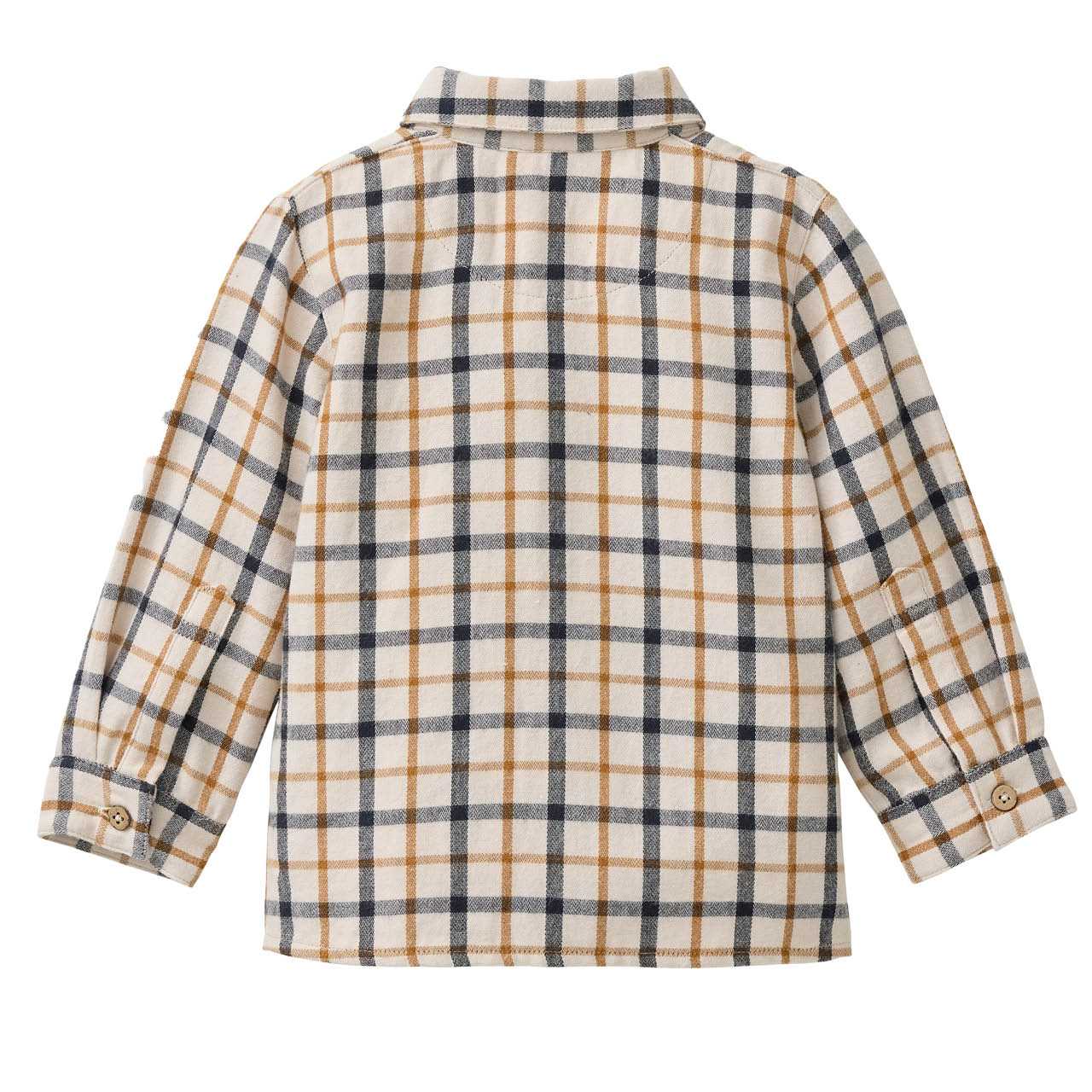 Warmes Flanellhemd hellbeige kariert