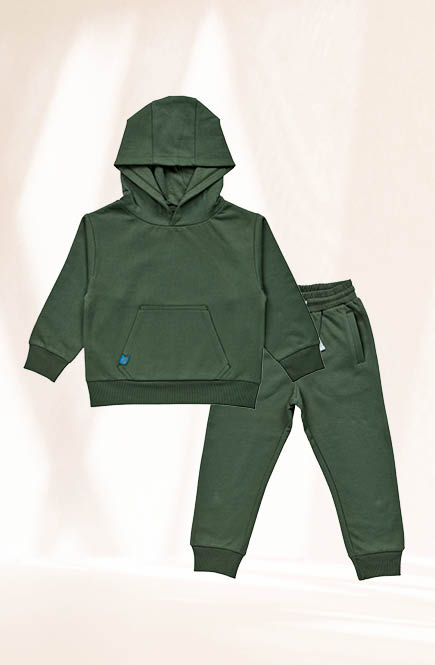 Warme Sweat Jogginghose dunkelgrün