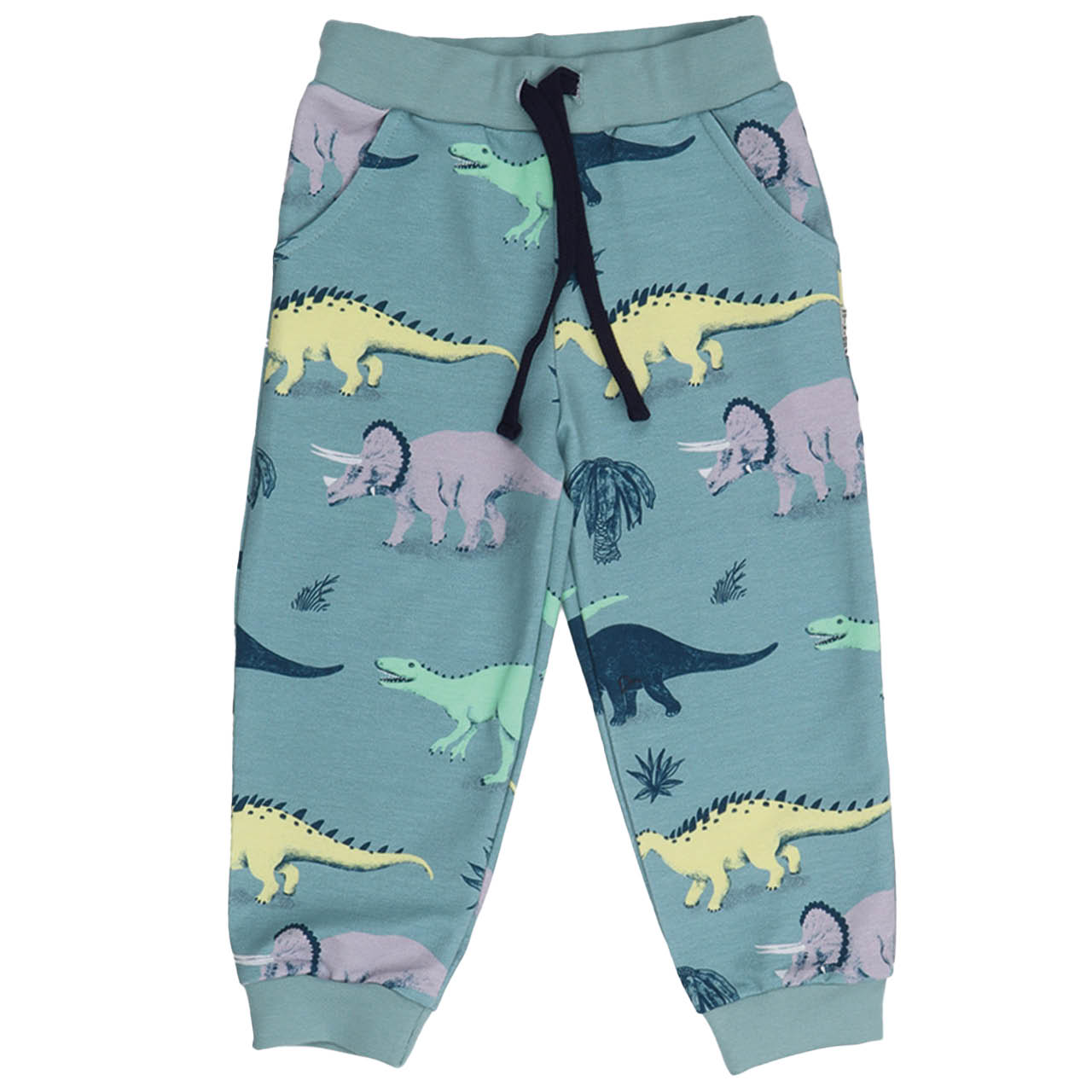 Baggy Sweathose Dinosaurier blau