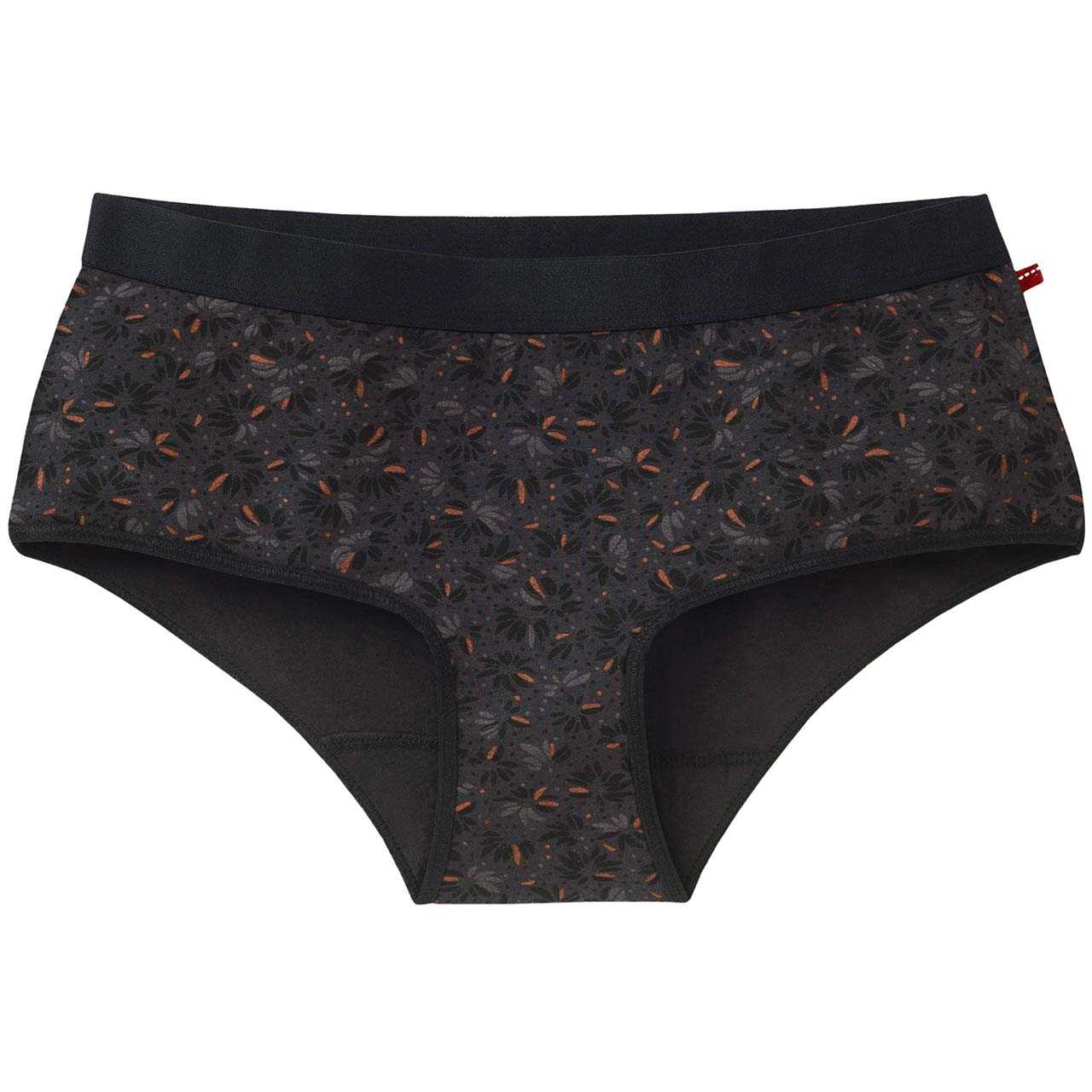 Doppelpack Damenpanty Blüten schwarz