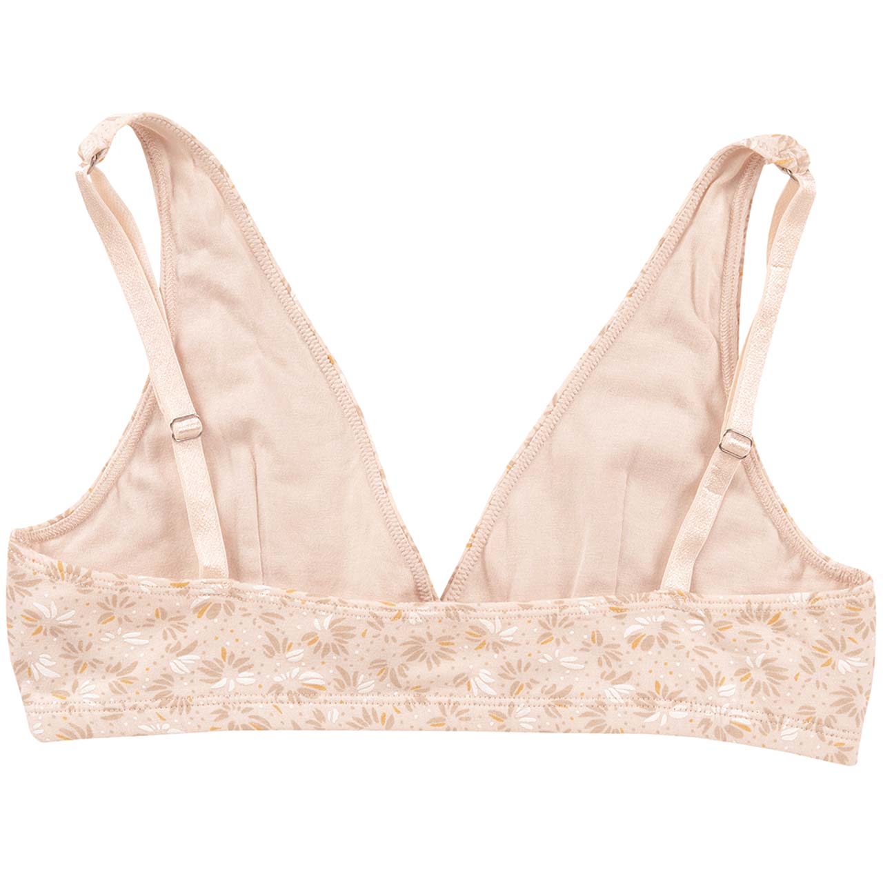 Damen Bralette Blüten hellbeige