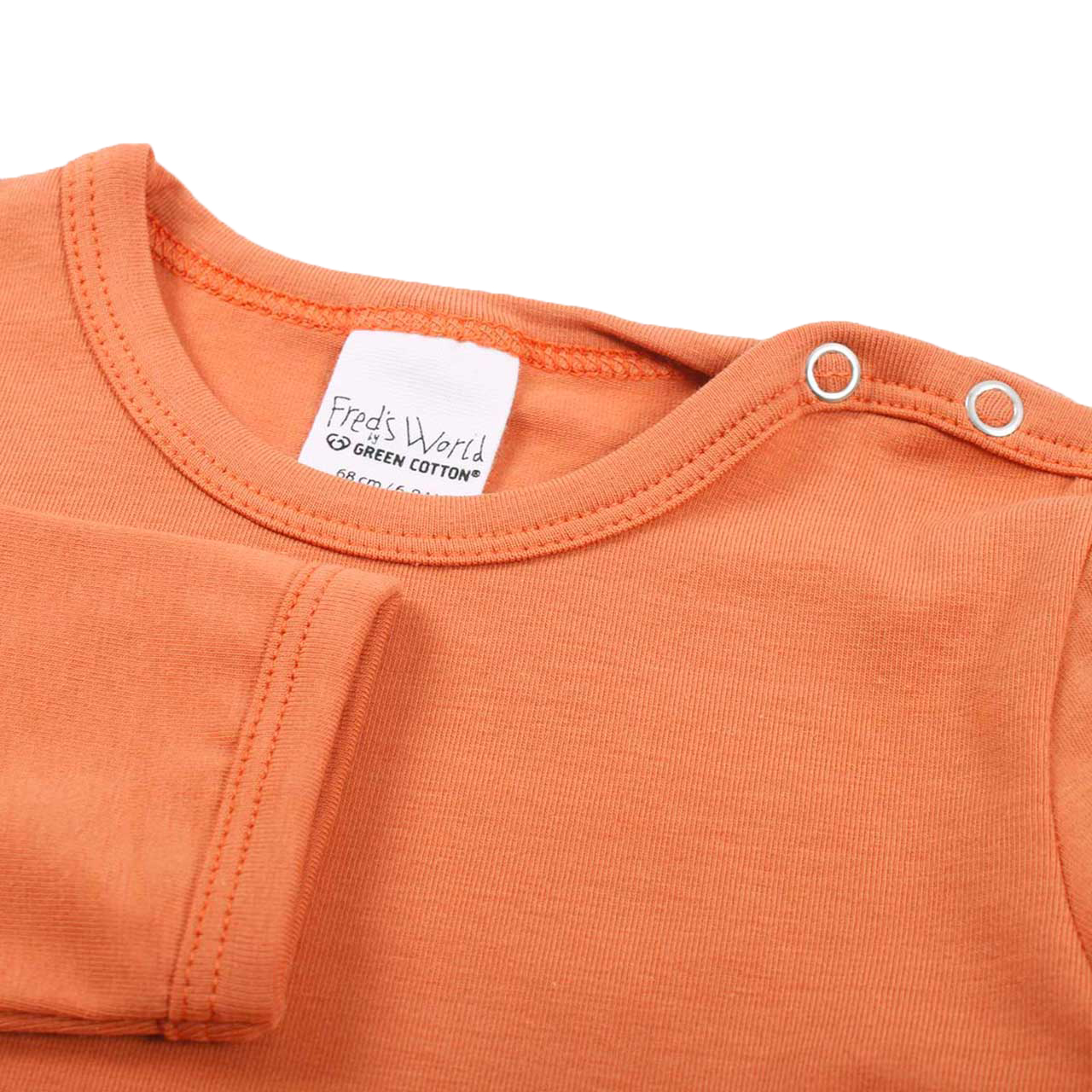 Dehnbares Basic Langarmshirt in hellem apricot-orange