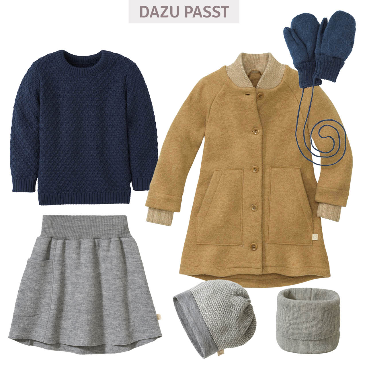 Walk-Handschuhe Kinder indigo