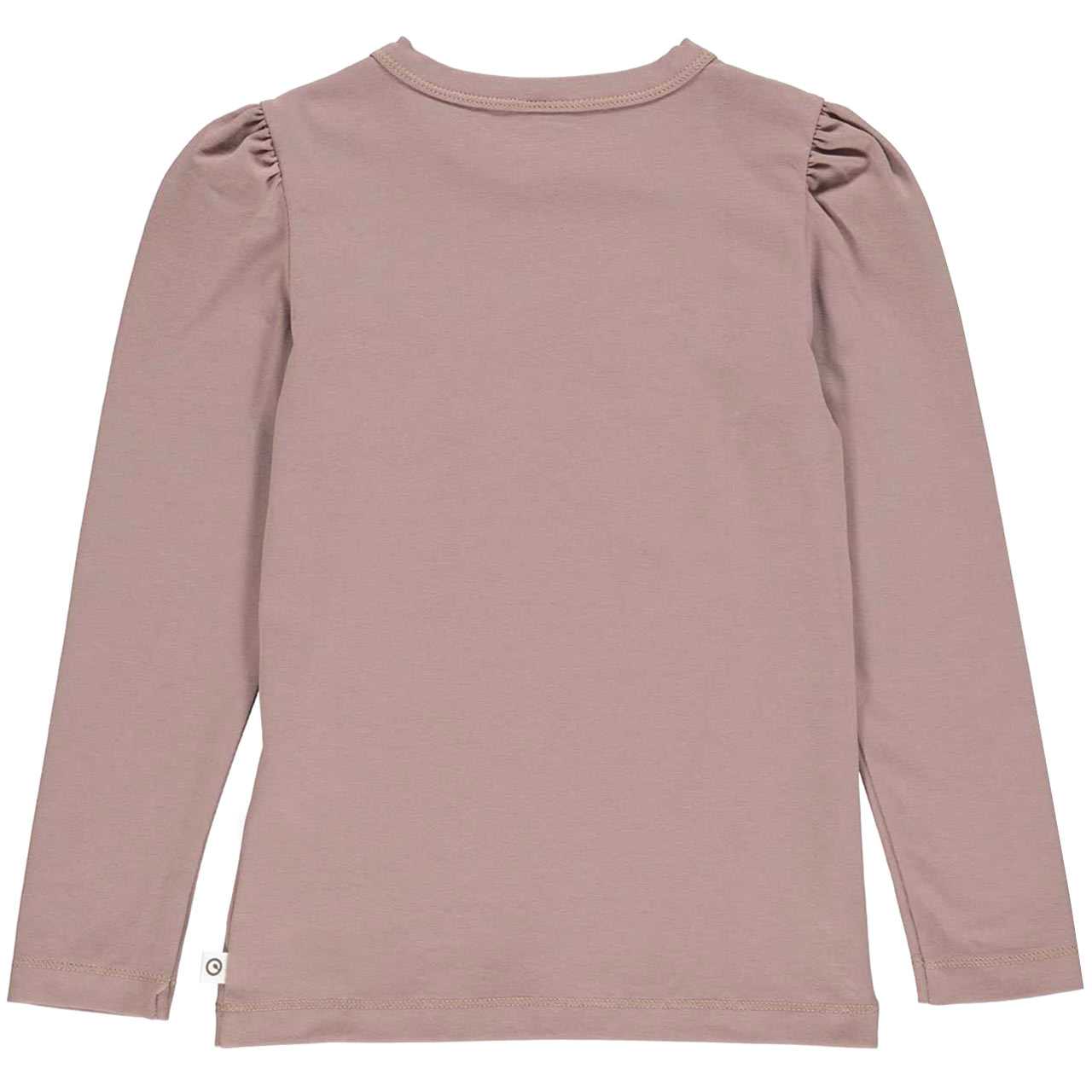 Edles Langarmshirt Puffärmel mauve