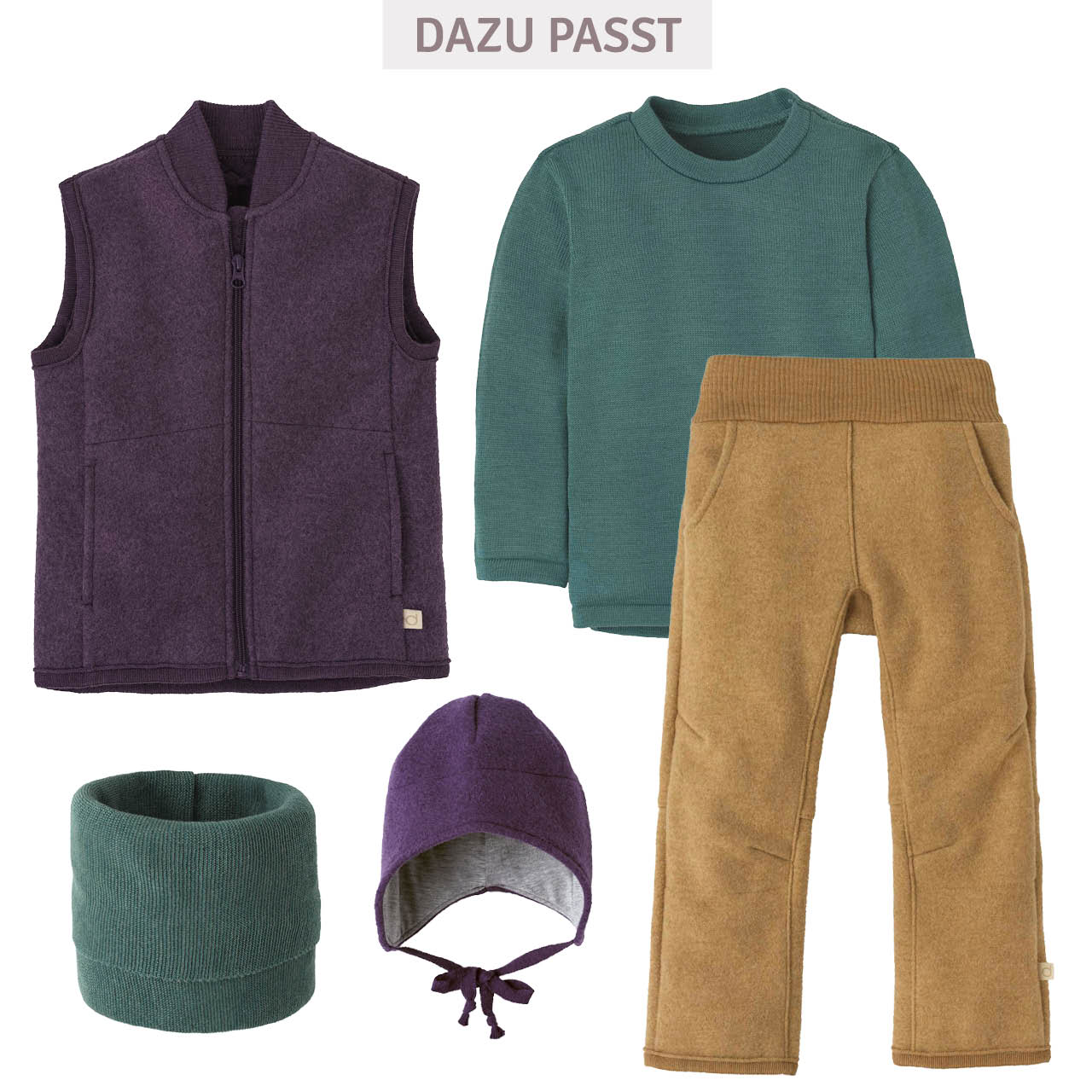 Wintermütze Wolle aubergine Ohrenschutz