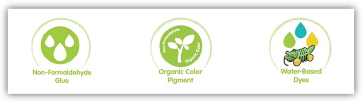 Formaldehyd-freier Kleber, natürliche Farbpigmente und wasserbasierte Farben