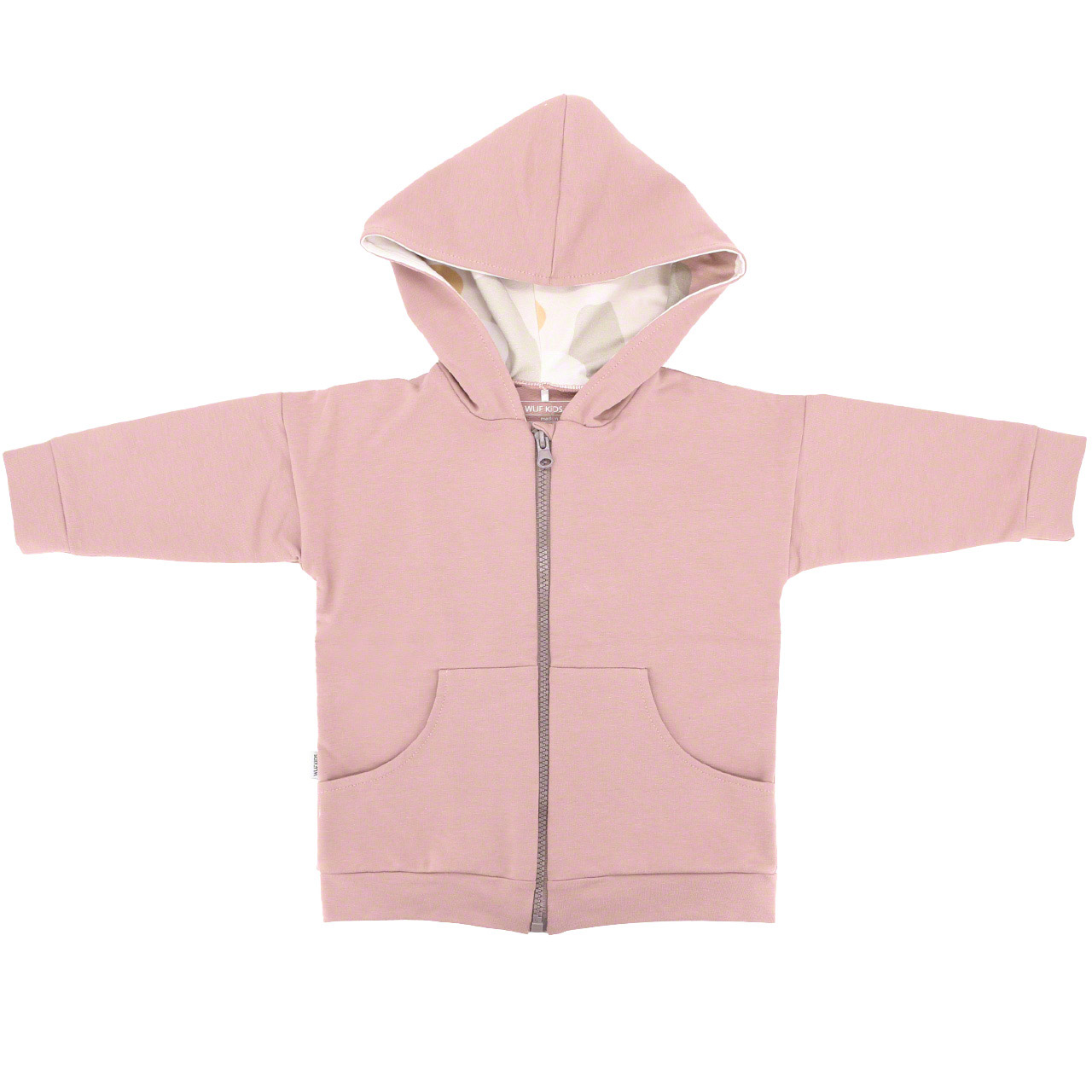 Kapuzen Jacke mit Zipper in rosa