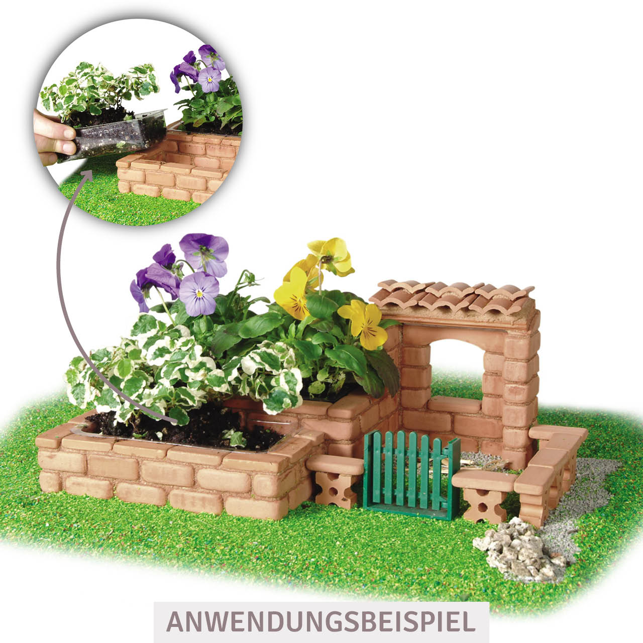 Miniatur Garten Anleitung & Material - 145 Teile