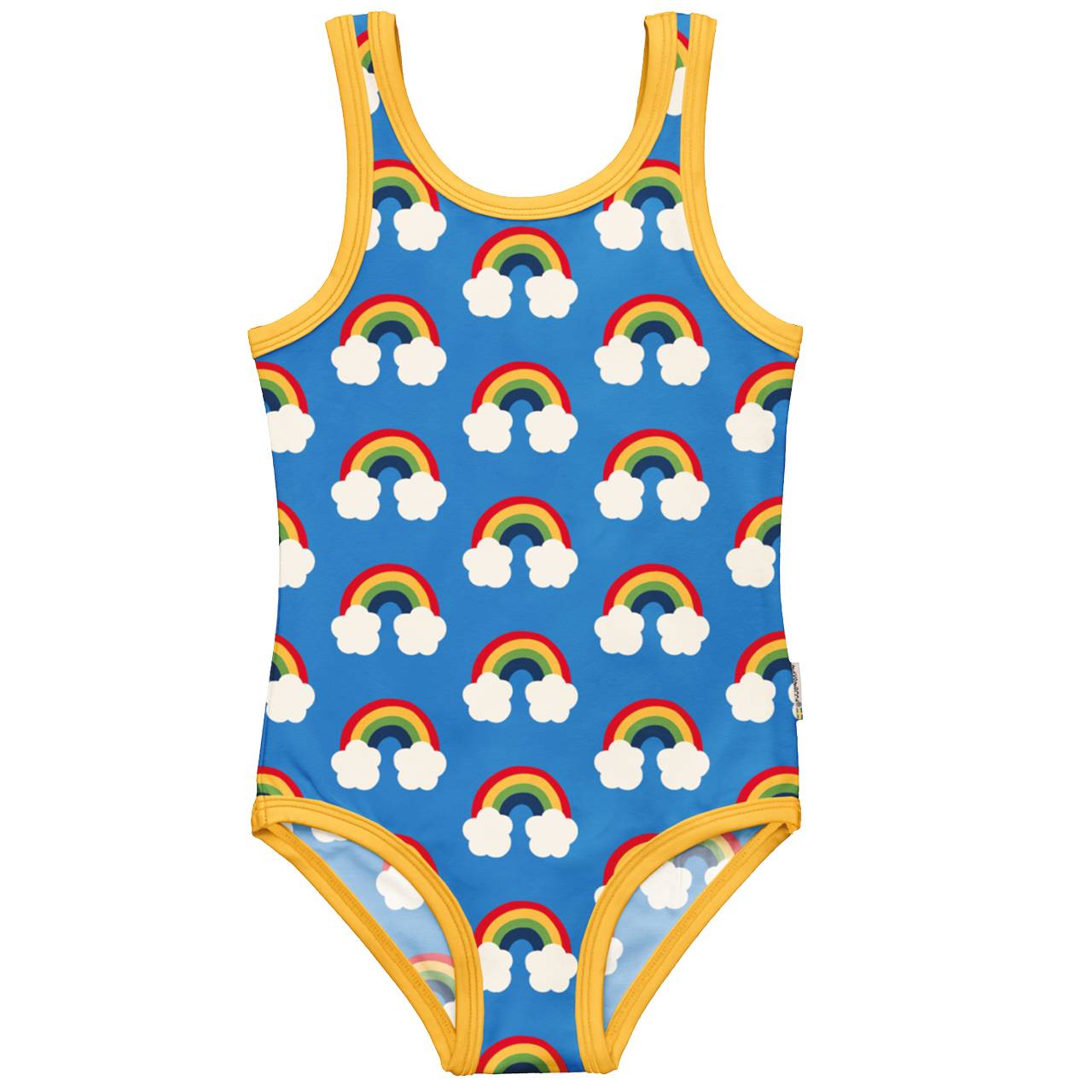 Badeanzug Regenbogen blau