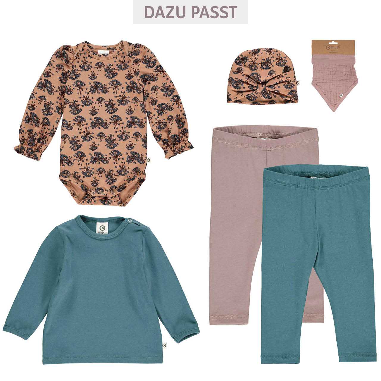 Dehnbares Basic Langarmshirt rauchblau