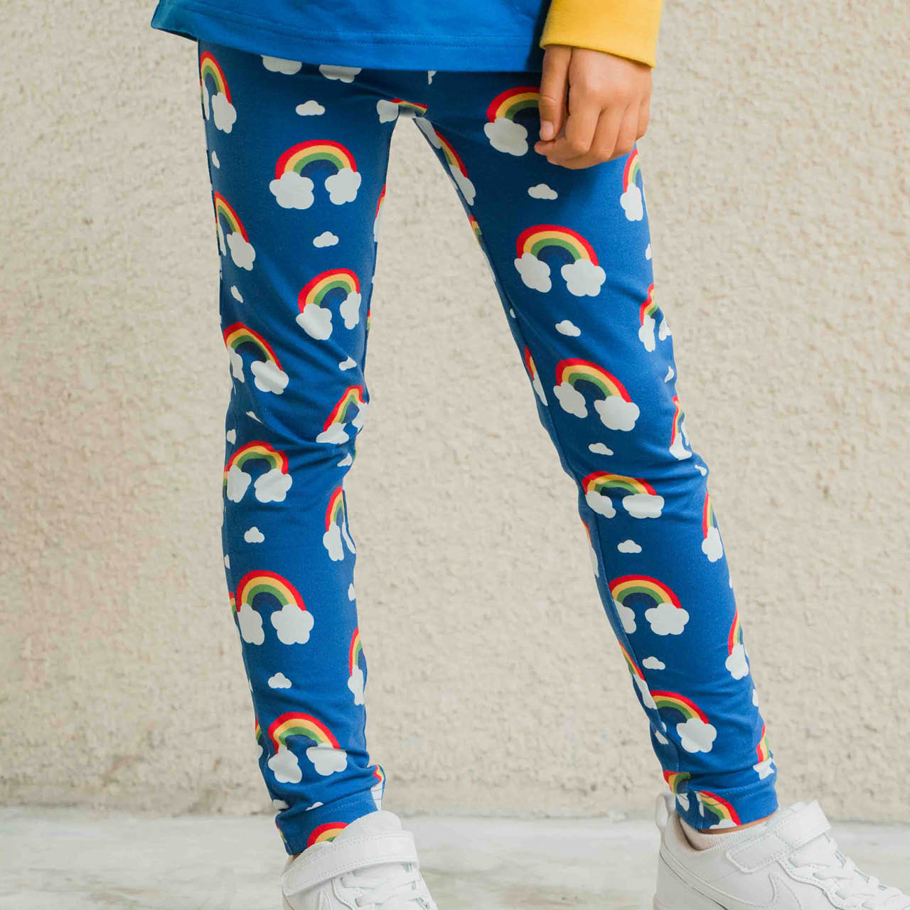 Jersey Leggings Regenbogen blau