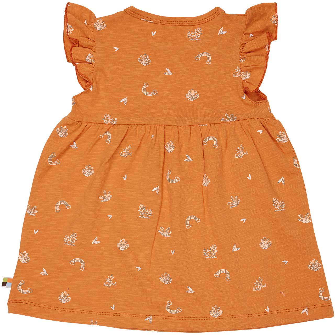 Leichtes Sommerkleid Flügelärmelchen orange