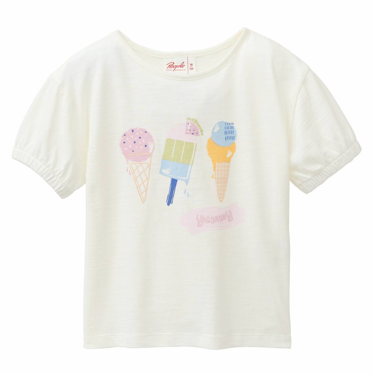 T-Shirt Eis-Print weiß