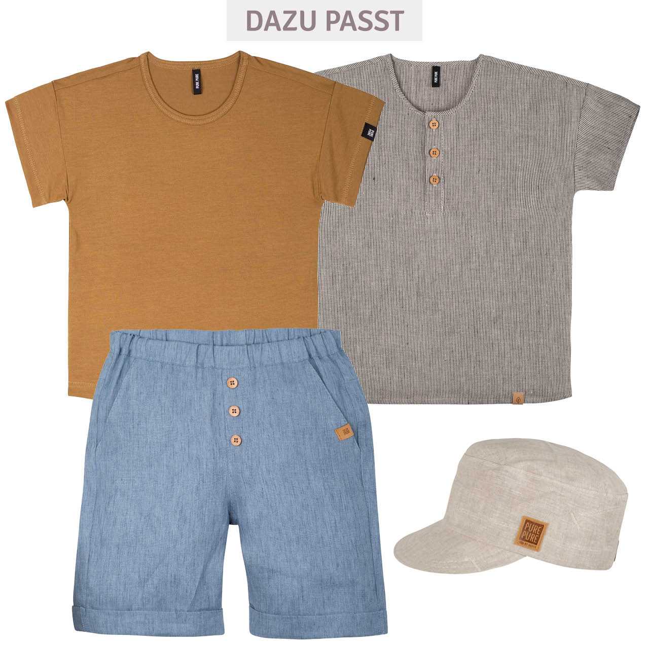 Leichte Leinen Shorts hellblau