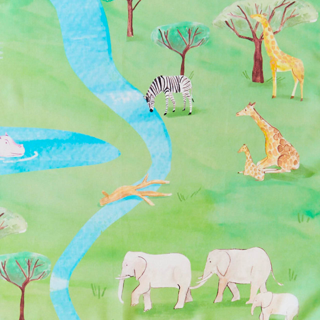 Spieltuch Seide Safari 53 x 53 cm