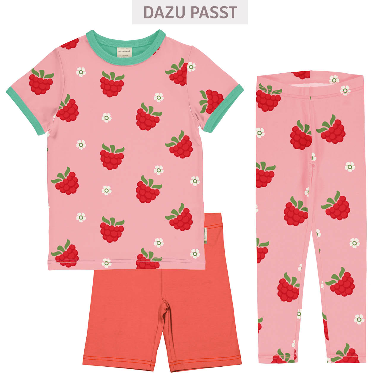 Shirt kurzarm Himbeeren rosa