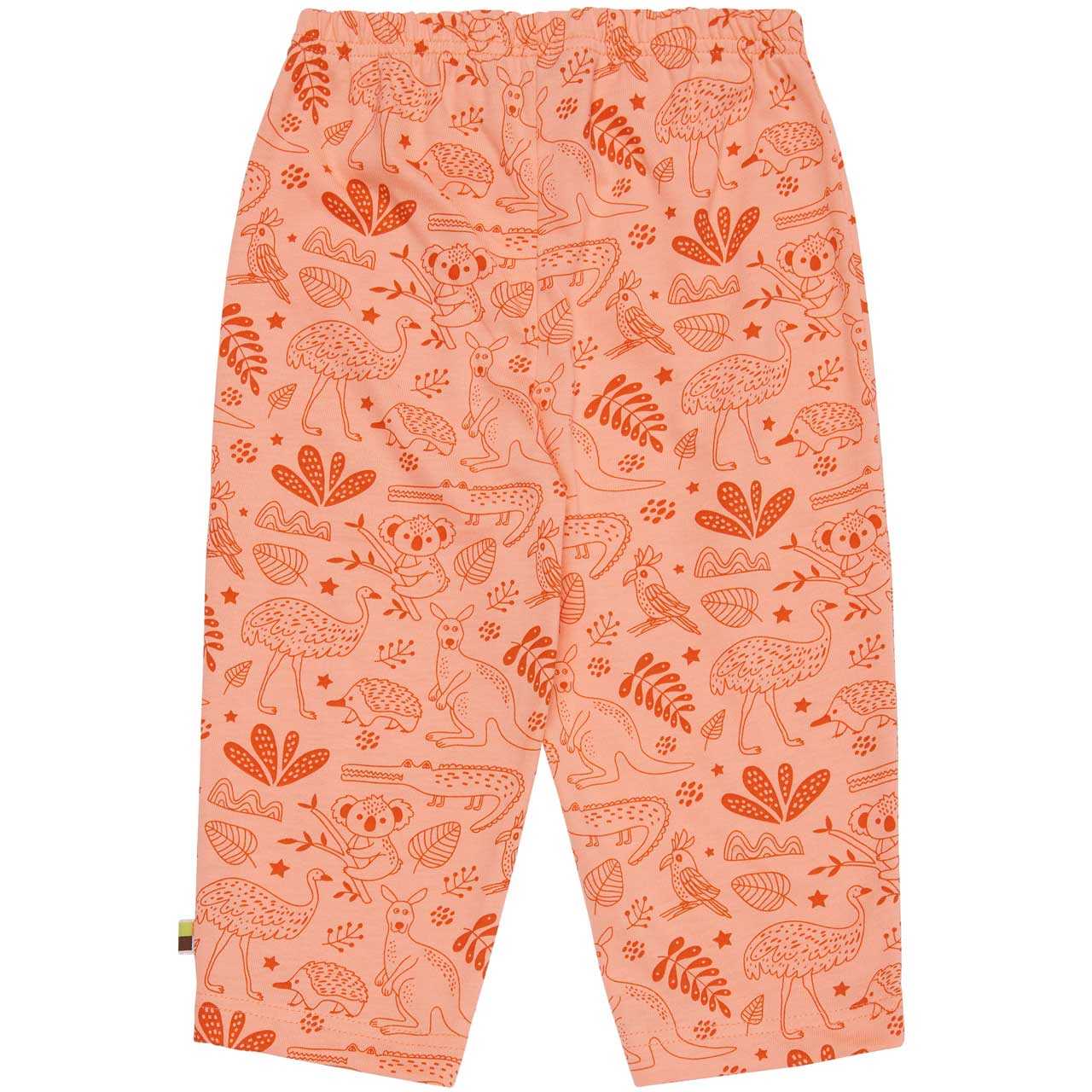 Leichte Sommerhose Dschungeltiere apricot