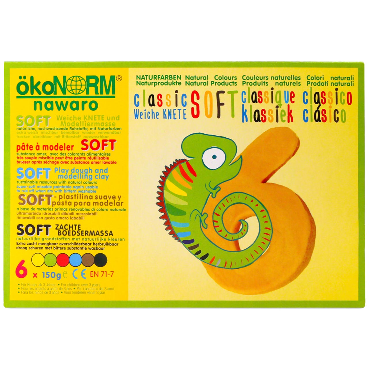 Soft Knete nawaro Set in 6 Farben - Classic