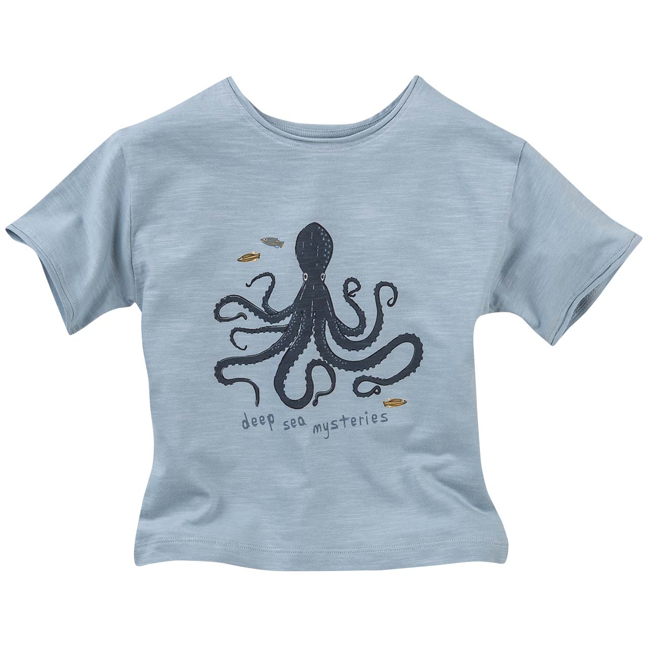 Locker lässiges T-shirt Oktopus rauchblau