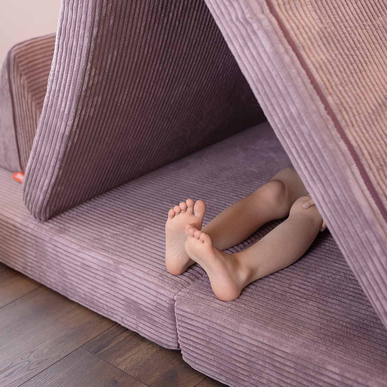 Funzy Spielsofa 4-teilig Cord Lila