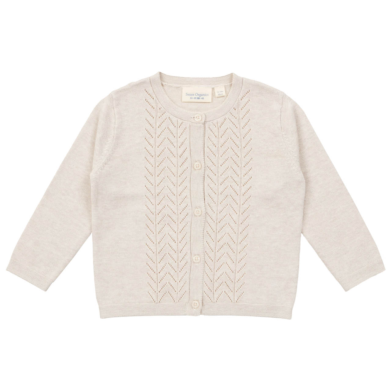 Strickjacke Cardigan creme langarm