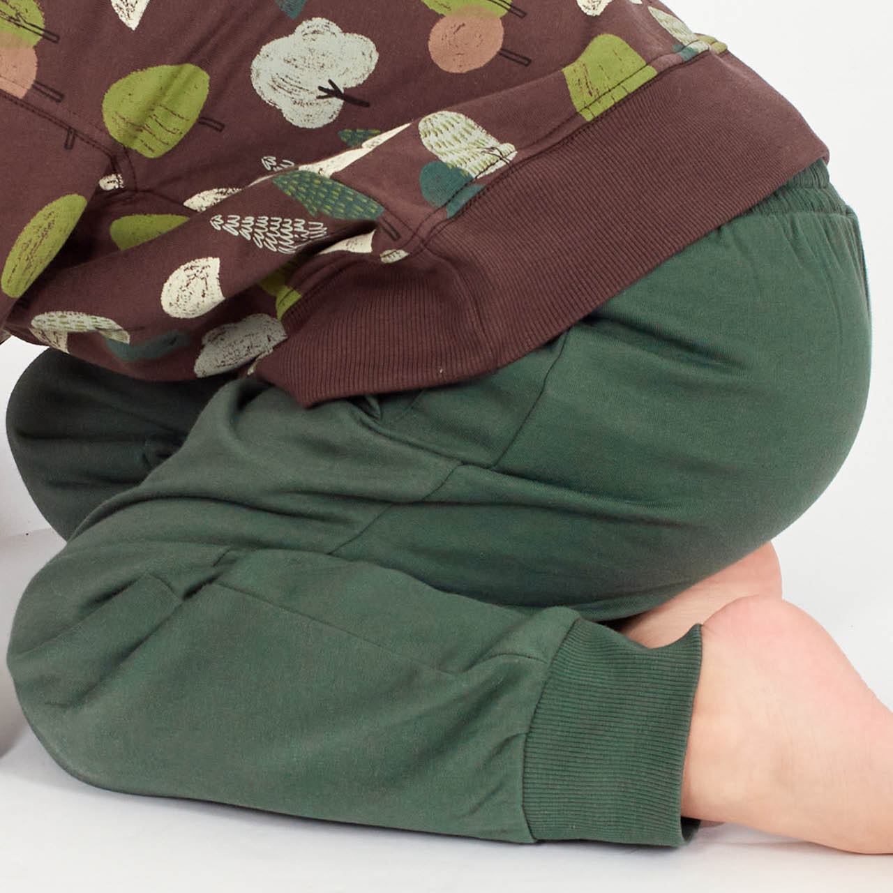 Warme Sweat Jogginghose dunkelgrün