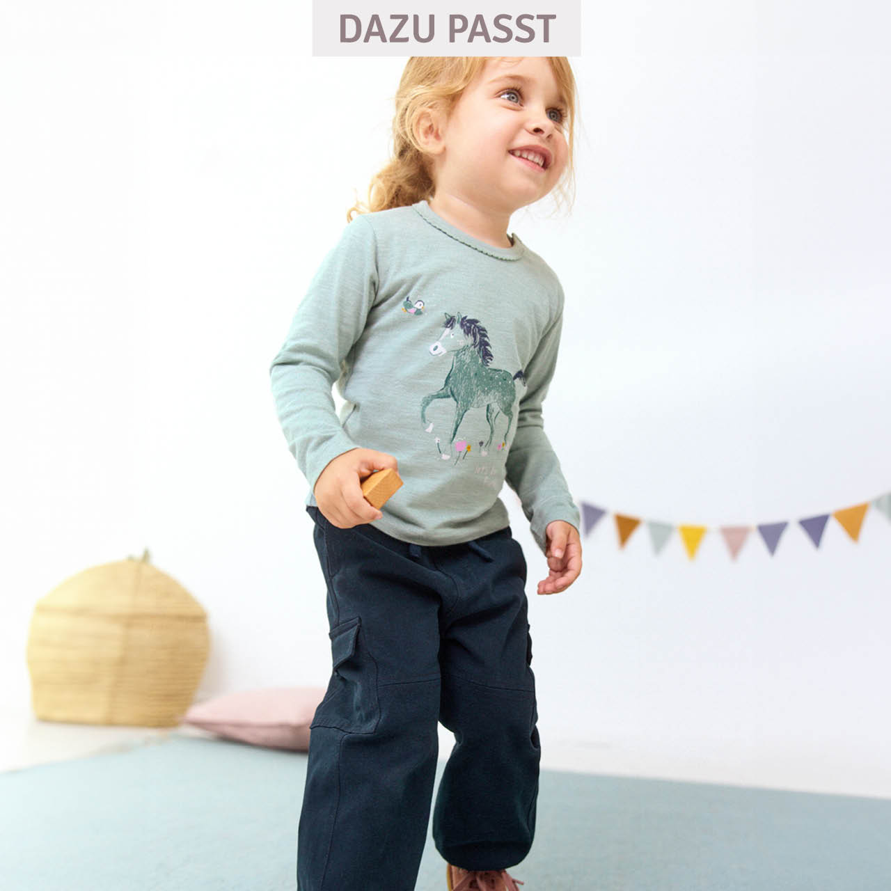 Lässige Twill Cargohose dunkelblau