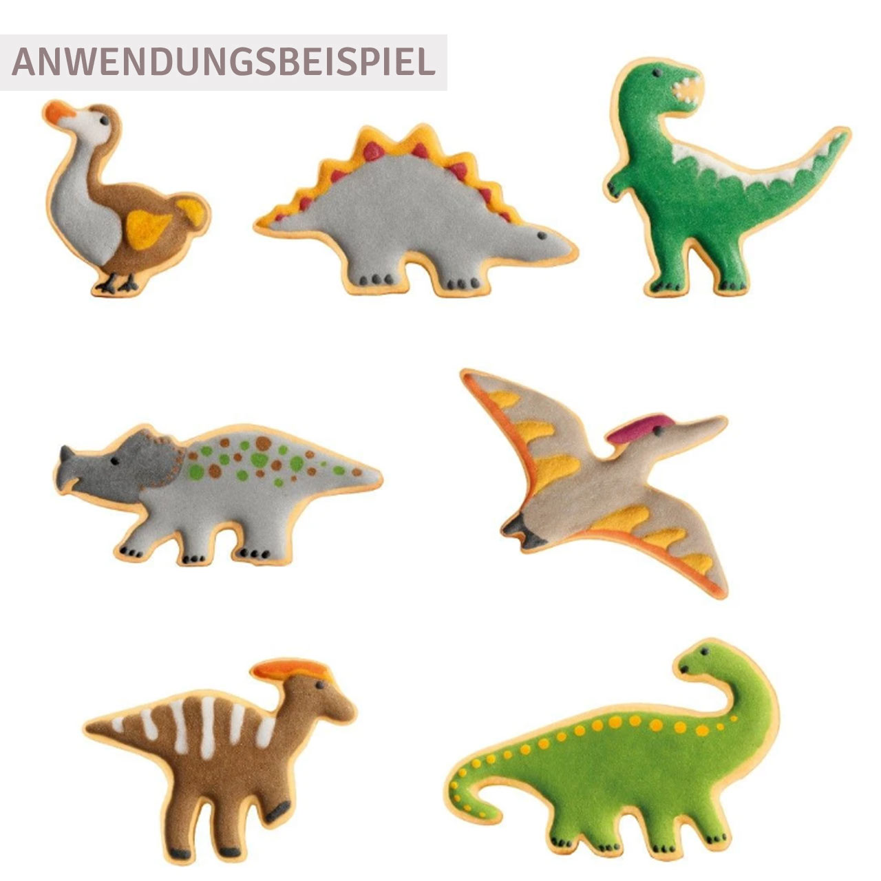 Ausstechformen Dinosaurier, 7 St.