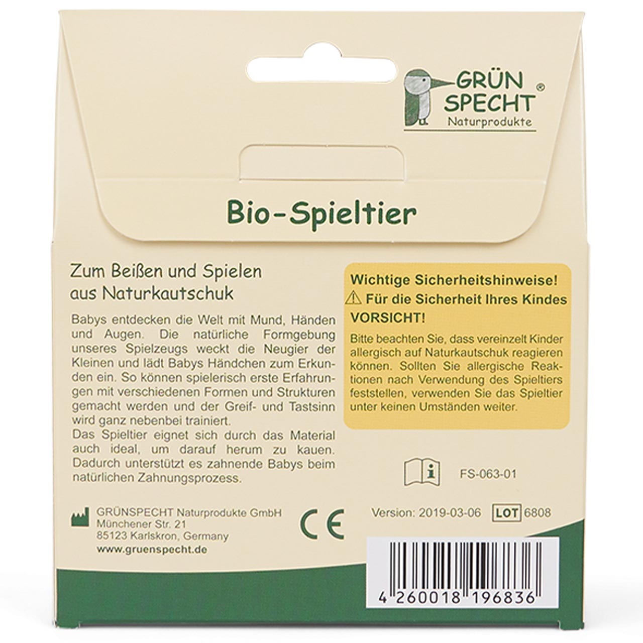 Bio Spieltier Marienkäfer – Greifling aus Naturkautschuk