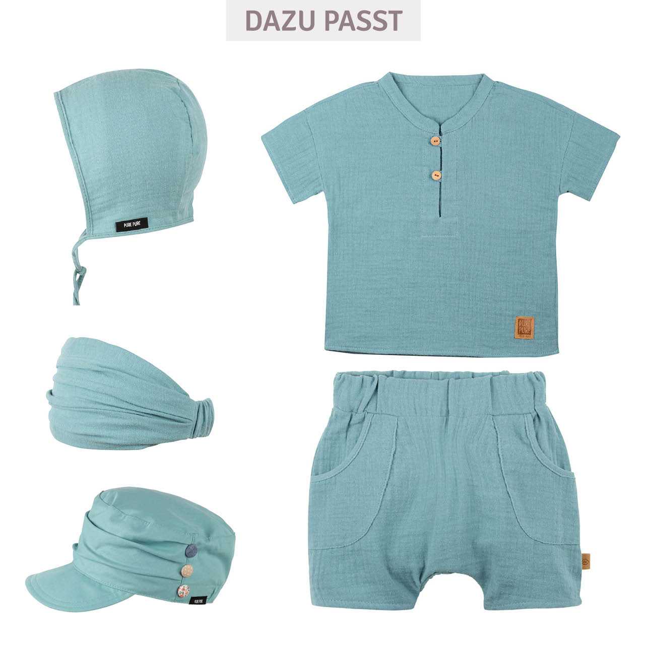 Baby Shorts Musselin mint