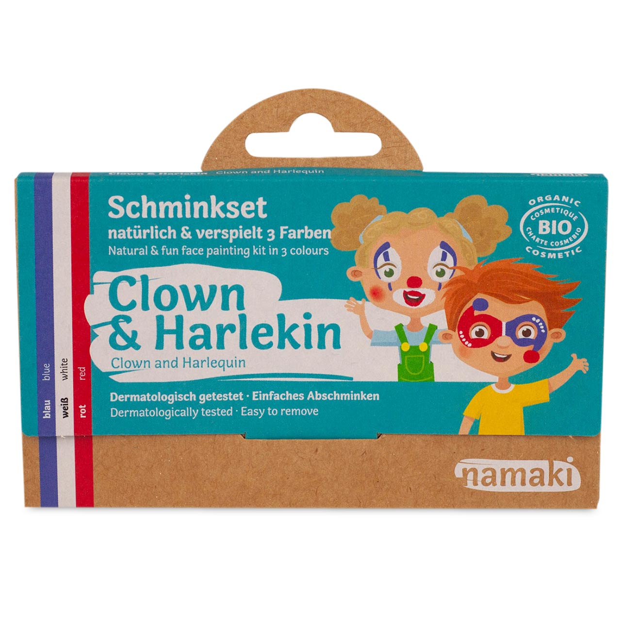 Bio Kinderschminke Clown & Harlekin 3 Farben